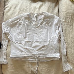 Lululemon white sheer long sleeve crop top 4